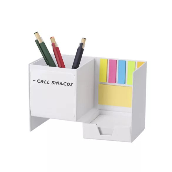 22197-MK - Suport pentru creioane Notepad Whiteboard - Persut - WHITE