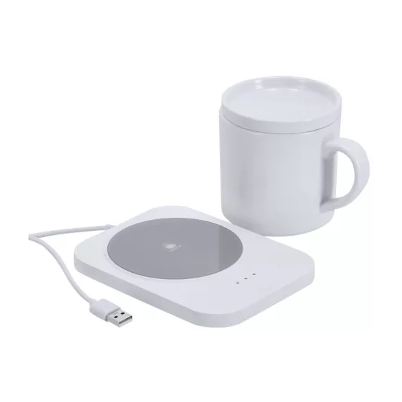 22245-MK - Incalzitor de pahare cu incarcator - Wasoox - WHITE