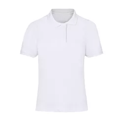 22342-MK - Tricou polo alb pentru femei - Charles - WHITE