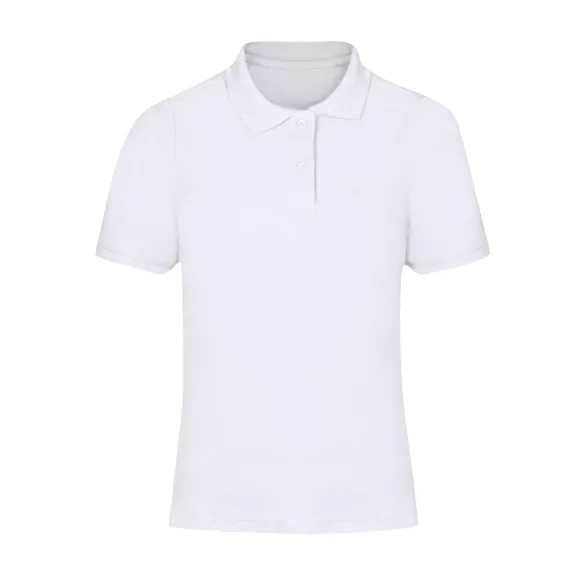 22342-MK - Tricou polo alb pentru femei - Charles - WHITE