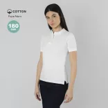 22342-MK - Tricou polo alb pentru femei - Charles - WHITE