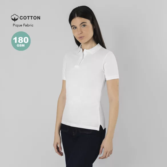 22342-MK - Tricou polo alb pentru femei - Charles - WHITE