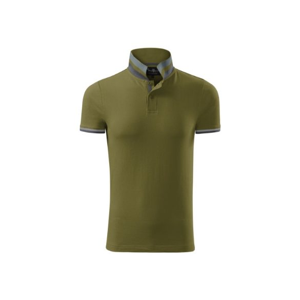 256A313 - Tricou polo pentru barbati - Collar Up - [Avocado green]