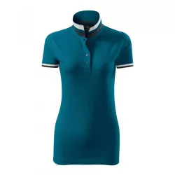 2579312-Tricou-polo-pentru-dama-Collar-Up-Albastru-petrol
