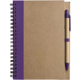 2715-024 - Notes din carton reciclat cu spira si pix - Stella - B6