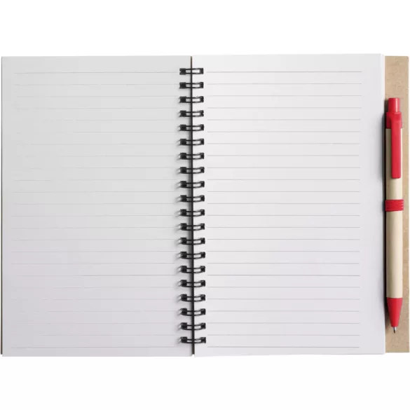 2715-024 - Notes din carton reciclat cu spira si pix - Stella - B6