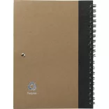 2715-024 - Notes din carton reciclat cu spira si pix - Stella - B6