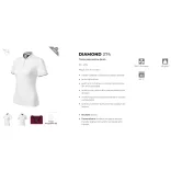 2740013 - Tricou polo de dama - Diamond - Malfini Premium - [Alb]