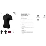 2740113 - Tricou polo de dama - Diamond - Malfini Premium - [Negru]