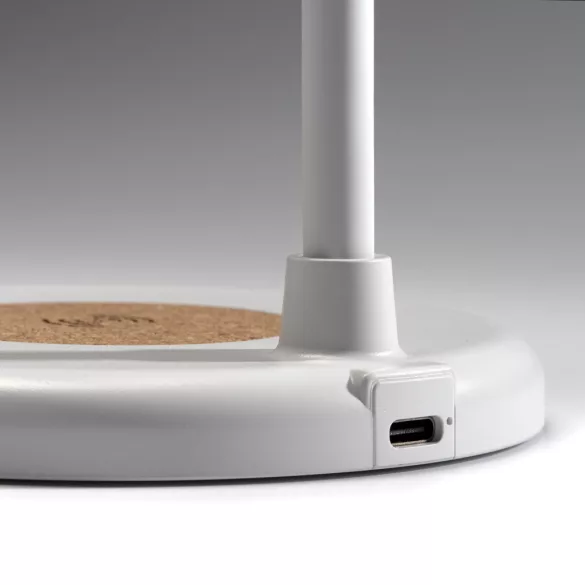 CR2989-Lampa-de-birou-cu-detalii-de-pluta-si-incarcator-wireless-10W-DRAVIS-ALB