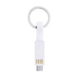 IA3008 - Breloc cu cablu incarcator magnetic 3-in-1 - CETUS - ALB