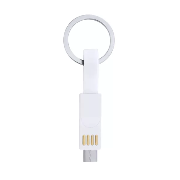 IA3008 - Breloc cu cablu incarcator magnetic 3-in-1 - CETUS - ALB