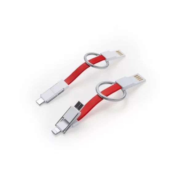 IA3008 - Breloc cu cablu incarcator magnetic 3-in-1 - CETUS - ALB
