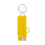IA3009 - Breloc incarcator 3-in-1 din ABS - CRUX - GALBEN
