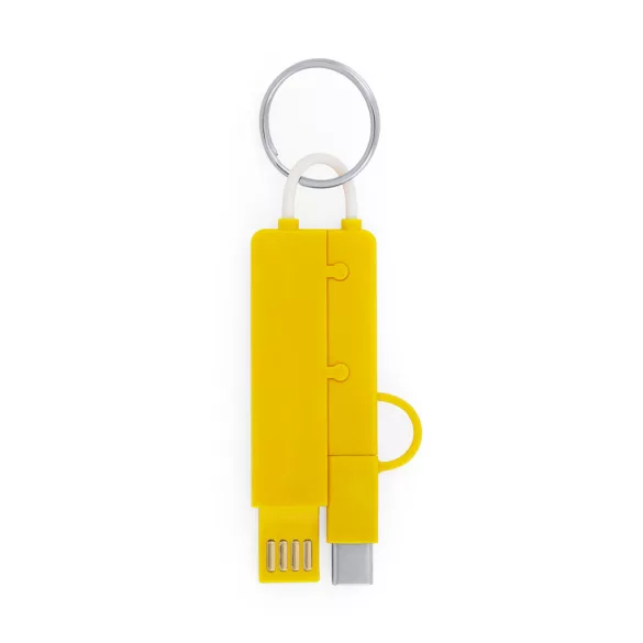 IA3009 - Breloc incarcator 3-in-1 din ABS - CRUX - GALBEN