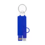 IA3009 - Breloc incarcator 3-in-1 din ABS - CRUX - ALBASTRU ROYAL