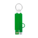 IA3009 - Breloc incarcator 3-in-1 din ABS - CRUX - VERDE TEI