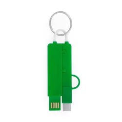 IA3009 - Breloc incarcator 3-in-1 din ABS - CRUX - VERDE TEI