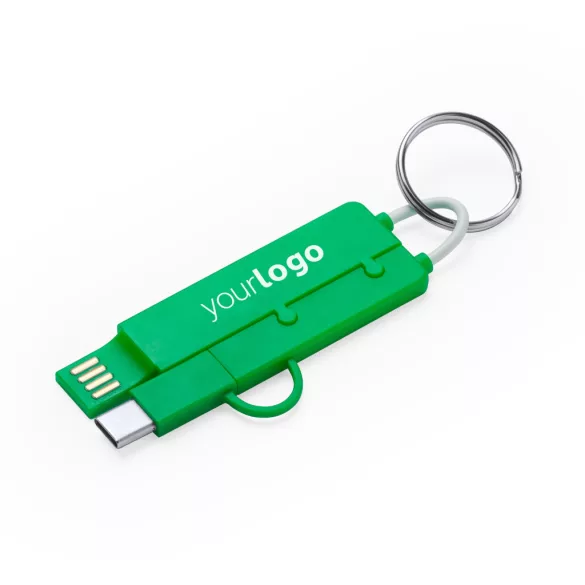 IA3009 - Breloc incarcator 3-in-1 din ABS - CRUX - ROSU
