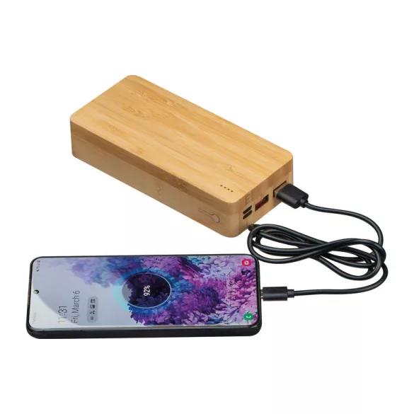 3396913 - Powerbank din bambus - 20.000 mAh