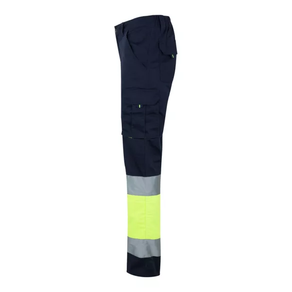 36021-204 - Pantaloni elastici cu buzunare multiple, in doua tonuri (240 g/m2), din bumbac (46%), EME (38%) si poliester (16%) - ZEUS LARGE - Velilla
