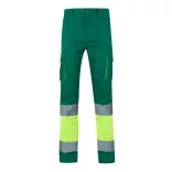 36021-209 - Pantaloni elastici cu buzunare multiple, in doua tonuri (240 g/m2), din bumbac (46%), EME (38%) si poliester (16%) - ZEUS LARGE - Velilla