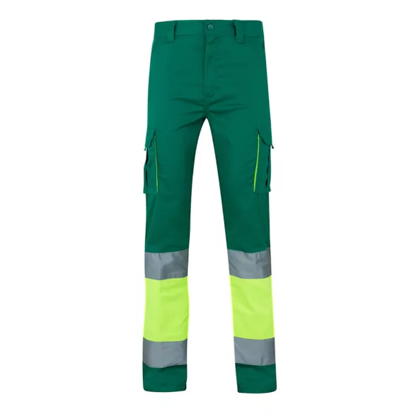 36021-209 - Pantaloni elastici cu buzunare multiple, in doua tonuri (240 g/m2), din bumbac (46%), EME (38%) si poliester (16%) - ZEUS LARGE - Velilla