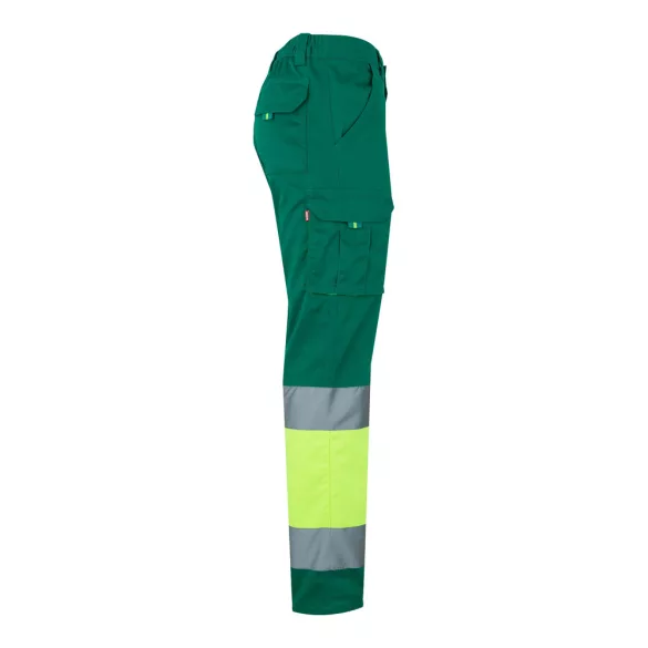 36021-209 - Pantaloni elastici cu buzunare multiple, in doua tonuri (240 g/m2), din bumbac (46%), EME (38%) si poliester (16%) - ZEUS LARGE - Velilla