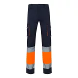 36021-214 - Pantaloni elastici cu buzunare multiple, in doua tonuri (240 g/m2), din bumbac (46%), EME (38%) si poliester (16%) - ZEUS LARGE - Velilla