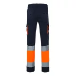 36021-214 - Pantaloni elastici cu buzunare multiple, in doua tonuri (240 g/m2), din bumbac (46%), EME (38%) si poliester (16%) - ZEUS LARGE - Velilla
