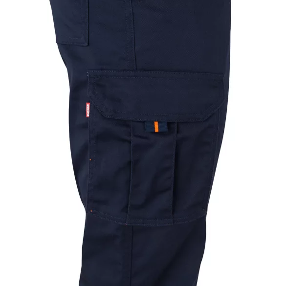 36021-214 - Pantaloni elastici cu buzunare multiple, in doua tonuri (240 g/m2), din bumbac (46%), EME (38%) si poliester (16%) - ZEUS LARGE - Velilla