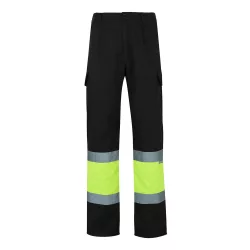   36054-203 - Pantaloni din twill bicolor cu buzunare multiple (210 g/m2), din bumbac (20%) si poliester (80%) - POSEIDON - Velilla