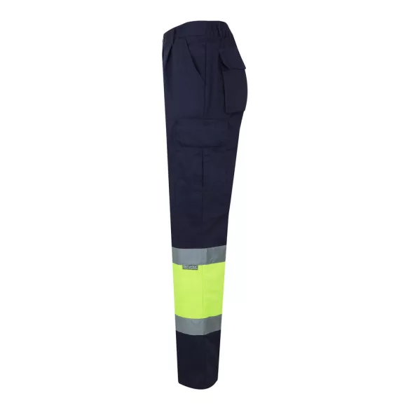 36054-204 - Pantaloni din twill bicolor cu buzunare multiple (210 g/m2), din bumbac (20%) si poliester (80%) - POSEIDON - Velilla