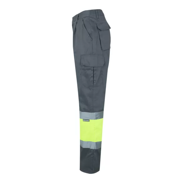 36054-207 - Pantaloni din twill bicolor cu buzunare multiple (210 g/m2), din bumbac (20%) si poliester (80%) - POSEIDON - Velilla