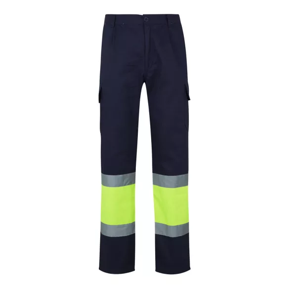 36056-204 - Pantaloni din twill cu buzunare multiple in doua tonuri (210g/m2), din bumbac (20%) si poliester (80%) - POSEIDON LARGE - Velilla