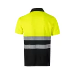 36063-203 - Tricou polo bicolor bird-eye (160g/m2) cu maneci scurte, din poliester (100%) - CUPID - Velilla