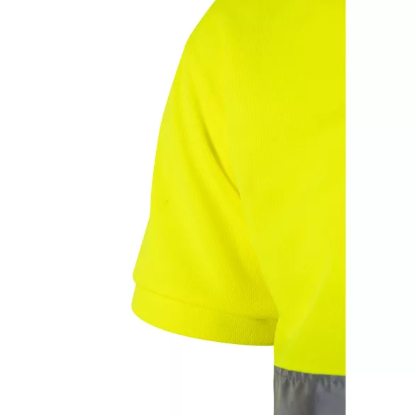 36063-203 - Tricou polo bicolor bird-eye (160g/m2) cu maneci scurte, din poliester (100%) - CUPID - Velilla