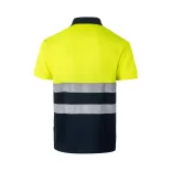 36063-204 - Tricou polo bicolor bird-eye (160g/m2) cu maneci scurte, din poliester (100%) - CUPID - Velilla