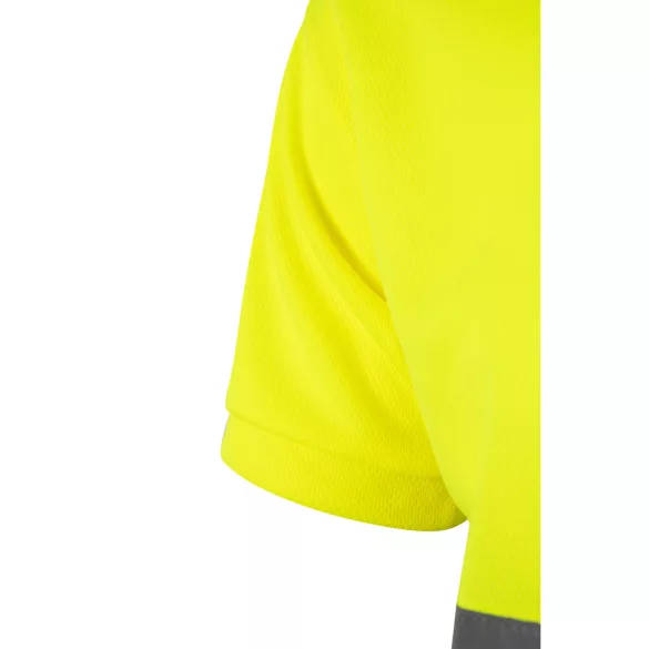 36063-204 - Tricou polo bicolor bird-eye (160g/m2) cu maneci scurte, din poliester (100%) - CUPID - Velilla