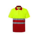 36063-205 - Tricou polo bicolor bird-eye (160g/m2) cu maneci scurte, din poliester (100%) - CUPID - Velilla