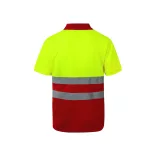 36063-205 - Tricou polo bicolor bird-eye (160g/m2) cu maneci scurte, din poliester (100%) - CUPID - Velilla