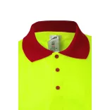 36063-205 - Tricou polo bicolor bird-eye (160g/m2) cu maneci scurte, din poliester (100%) - CUPID - Velilla