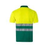 36063-209 - Tricou polo bicolor bird-eye (160g/m2) cu maneci scurte, din poliester (100%) - CUPID - Velilla