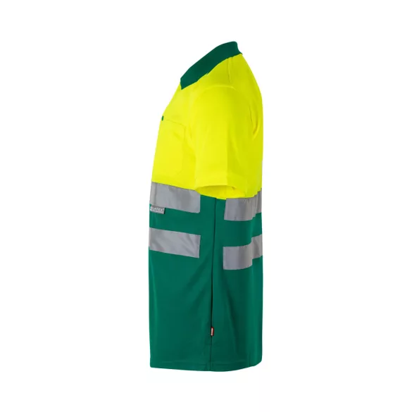 36063-209 - Tricou polo bicolor bird-eye (160g/m2) cu maneci scurte, din poliester (100%) - CUPID - Velilla