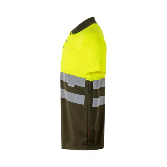 36063-219 - Tricou polo bicolor bird-eye (160g/m2) cu maneci scurte, din poliester (100%) - CUPID - Velilla