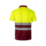 36063-225 - Tricou polo bicolor bird-eye (160g/m2) cu maneci scurte, din poliester (100%) - CUPID - Velilla