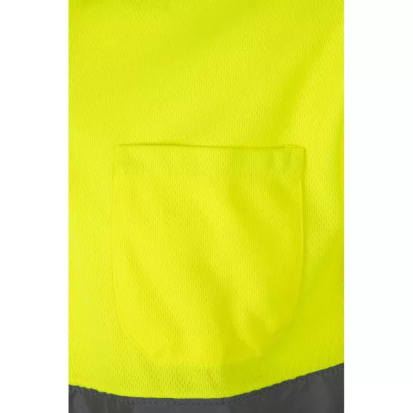 36065-204 - Tricou polo bicolor bird-eye (160g/m2) cu maneci scurte, din poliester (100%) - CUPID LARGE - Velilla