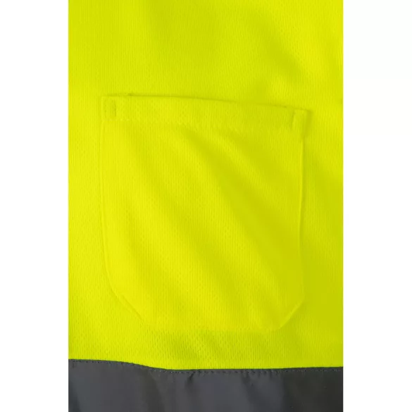 36065-207 - Tricou polo bicolor bird-eye (160g/m2) cu maneci scurte, din poliester (100%) - CUPID LARGE - Velilla