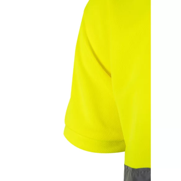 36065-209 - Tricou polo bicolor bird-eye (160g/m2) cu maneci scurte, din poliester (100%) - CUPID LARGE - Velilla