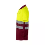 36065-225 - Tricou polo bicolor bird-eye (160g/m2) cu maneci scurte, din poliester (100%) - CUPID LARGE - Velilla